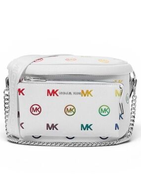 Michael Kors Slater Medium Rainbow Logo Embossed Sling Pack